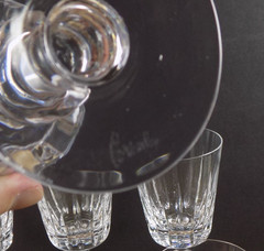 8 Royal Brierley Crystal Harrow Wine Goblets 5-1/8″ Tall VGC Vertical Cuts