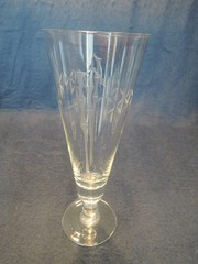 1950’s Vintage Noritake Sasaki Etched Bamboo Crystal Stemware, 16 Pieces