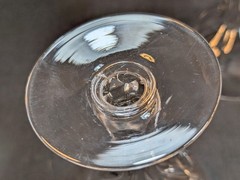 Antique Cut Glass Hollow Stem Crystal Champagne coupes Tulip Shape