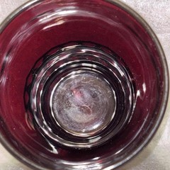 Vintage Anchor Hocking WINDSOR ROYAL RUBY 5oz Flat Tumblers Juice Glasses Set/2