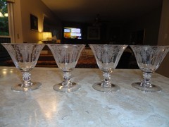 Set of 4 Cambridge Candlelight 4 – 4 1/2 oz. #3776 Oyster Cocktail Goblets