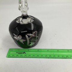 Vintage Imperlux Germany Burgundy Cut to Clear Crystal Goblet Dark Red Excellent