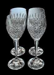 Set Of 4 Mikasa Crystal Coventry VT200 Wine Glasses 8-5/8” Tall Excellent