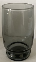 Juice Glasses Smokey Gray Black 4” Tall Set of 4 Vintage Retro 1960’s MCM