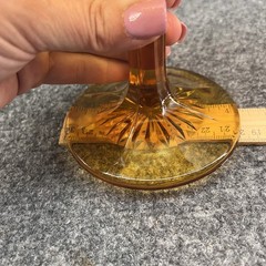 Vintage Indiana Glass Amber Marigold 8″ Tall Oversized Goblet / Compote Chalice
