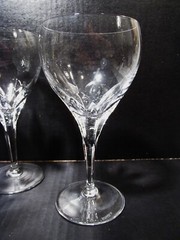 Midcentury Josair Crystal Germany Jasmin 4 Water Goblets
