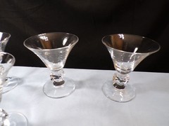 Set of 7 Bryce Clear Glass Hellenic Liquor Cocktail Glasses 4″ Tall