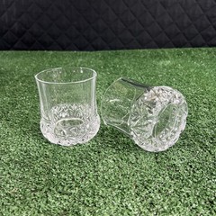 Set of 2 CRISTAL DE FLANDRE Fascination Old Fashioned Whiskey Rocks Glasses