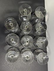 Set Of 11 Vtg Ribbed Sherbet Stemware Champagne Coupe Cocktail Clear Glasses