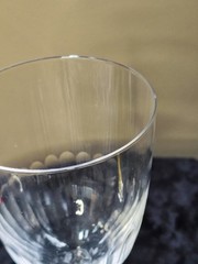 C 1800 Georgian Prussian Fluted Wine Water Goblet Hand Blown Glass Crystal 9⅛»