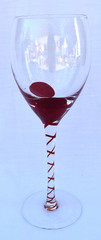 Pier 1 – RED DROP SWIRL -WINE Glass