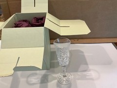 NEW IN BOX Galway Crystal Kylemore Flute Glasses Set Of 4 (10505) 8.25”