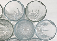 10 Libbey Squire Cooler Glasses Set Clear Vertical Cut Drink Tumbler Barware Lot
