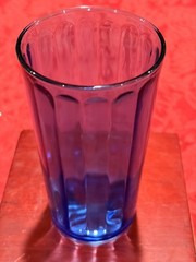 Vintage Anchor Hocking Essex Cobalt Blue Panel Glasses Tumblers Set of 6 MCM