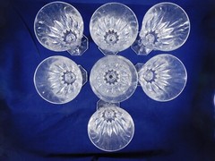 Cristal d’Arques / Durand CRA-140 Lead Crystal Water Glass Set 7 Unknown Pattern