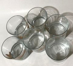 Couroc Hummingbird Glasses Vintage Lowball Rocks Set/6 Mid Century MCM Barware