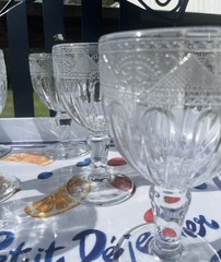 Ralph Lauren Crystal Water Goblets «EMMA» Set of 7 1992-2001