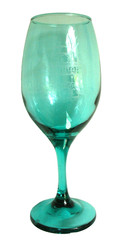 HORSE&BUGGY~Etched~HISTORIC SAVANNAH~Georgia~STEM~Green~WINE GLASS~Barware