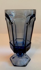 Vintage Fostoria Virginia Dark Blue Set Of 6 Iced Tea Goblets 6 7/8” EUC