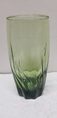 5 ANCHOR HOCKING GREEN STARFIRE CENTRAL PARK GLASS TUMBLERS 6″