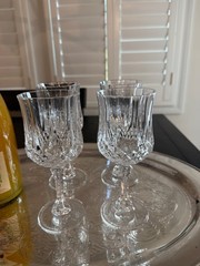 Vintage Set Of 8 CRISTAL D’ARQUES France Longchamp 24% Lead Crystal Wine Glasses