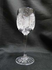 Bohemian Czech Queen Lace, Cut Stars: Wine Glass (es), 6″ Tall
