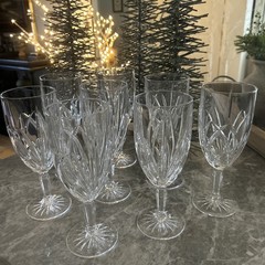 Set Of 8 Marquis by Waterford “BROOKSIDE” Crystal Glasses – Iced Tea – 12oz