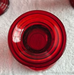 Nine (9) New Martinsville Ruby Red Tumblers Depression Glass 1932-1940