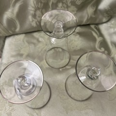Vintage MCM Glastonbury Lotus Brookmere Platinum Trim Iced Tea Glasses Set Of 3