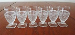 *MT. VERNON CLEAR (6) 1 OZ, FTD CORDIAL TUMBLERS #87 CAMBRIDGE GLASS-B-G