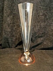 Vintage Luigi Bormioli Tintoretto Handblown Wine Water Glass Pink Geometric Base