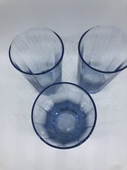3 Anchor Hocking Essex light Blue Glass Tumbler 12oz Iced Tea Drinking Glasses