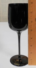 Oneida Ltd Minx Black Wine Glass, 8″ Tall, New Old Stock