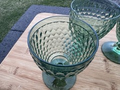 Villeroy & Boch Boston Water/Wine Goblet Green 5-1/8” tall 8 oz Set Of 4