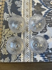 Iittala Finland Crystal Kekkerit Timo Sarpaneva 3 1/2″ Glass Goblet Set of 4