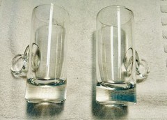 Vintage Lenox Bryce Clear Glass Pair of Irish Coffee Hot Toddy Glasses