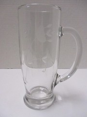 Two Princess House Heritage Tall Beer Steins Glasses 7-3/8″ Tall 18 Oz HTF!