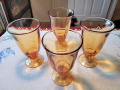 [READ] 4 TIFFIN FRANCISCAN *CANTERBURY* 6 1/4″ DESERT RED Iced Tea GOBLETS 1965+