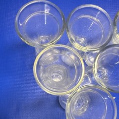 Unmarked 6-Piece Clear Glass Cordial Glass Set – 1 oz Capacity, Glass