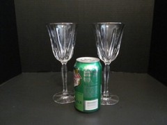 NORITAKE CRYSTAL WINE GLASSES 2 VENDOME PLATINUM RIM MADE IN GERMANY