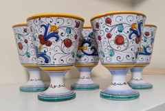 Ricco Deruta Italian Goblet- Set of 5