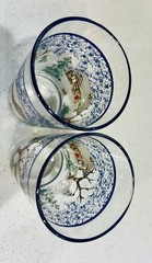Vintage Libbey Winter Cabin Country Snow Scene Tumbler Glasses Set of Two w/Tags