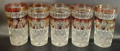 Indiana Glass Colony Park Lane Ruby Stemware Glasses 7 Sizes 80 Pieces