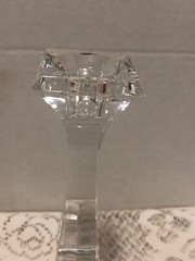 New Towle Crystal Pair Of 24% Full Lead Crystal 8″ Candlesticks W/ Original Box