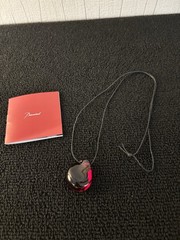Red Pebble Necklace In Baccarat Crystal