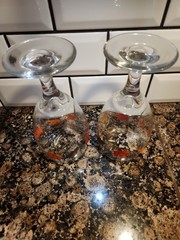 Libbey Fall Leaves Goblet Set 7″ Tall 16oz Free Shipping