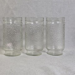 Set of 3 Vintage 1970s CHATEAU by Libbey Glass 16 oz Iced Tea Tumblers Glasses