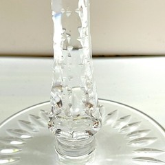 Vintage Bohemian Cased Chartreuse Green Cut-To-Clear Crystal Wine Glass Goblet