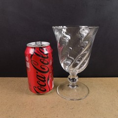 12 Asprey of London Crystal Goblets Swirl Pattern Signed 6.25″ Tall VGC