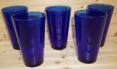 Libbey Flair Cobalt (5) Tumbler or Coolers, 5 3/4″ (S14)